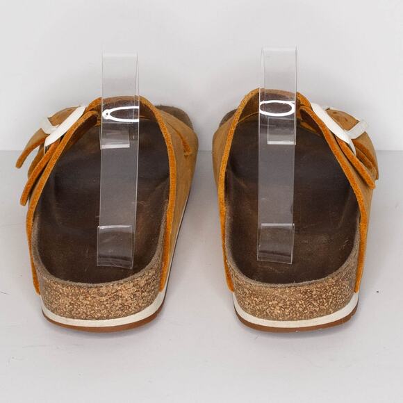 Birkenstock Women's Arizona Sandals Nubuck Big Buckle Comfort Slides 38 7 7.5 AR - Picture 4 of 7